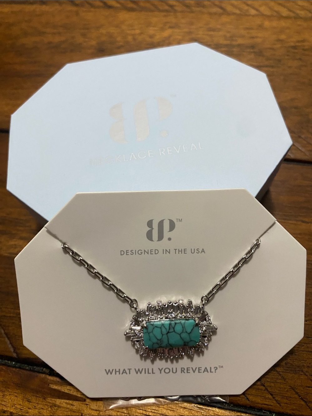 Bomb Party OG Originals Necklace - Turquoise Magnesite - Rhodium Platimg
